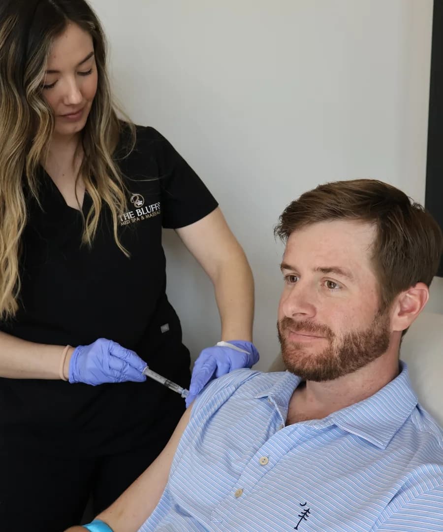 Hormone replacement therapy consultation at The Bluffs Med Spa in Bluffton, South Carolina