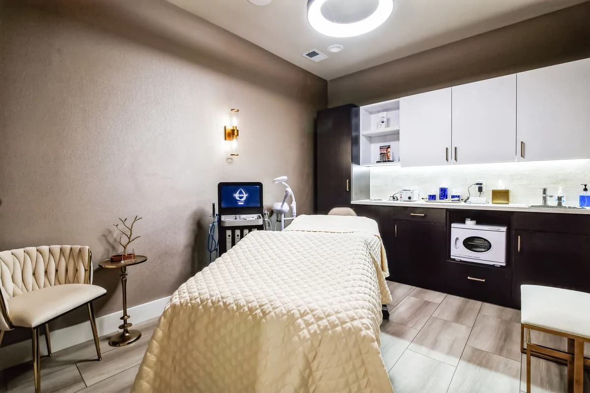 A treatment room at The Bluffs Med Spa in Bluffton