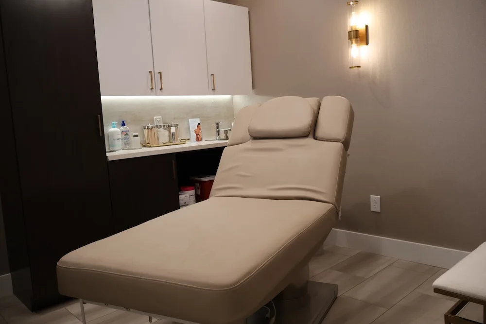 A treatment room at The Bluffs