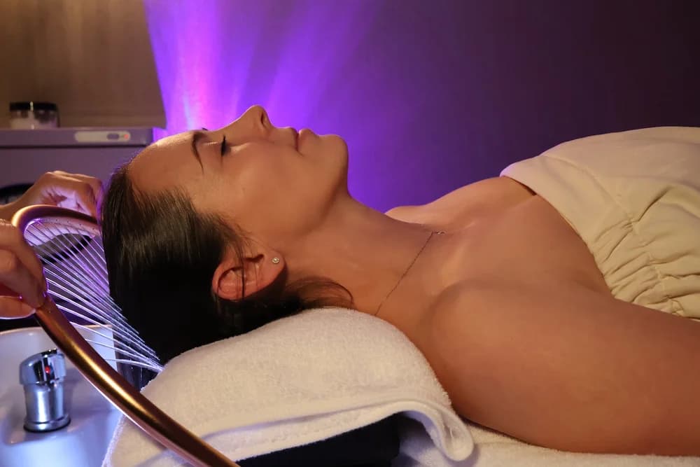 A scalp and hair treatment at The Bluffs